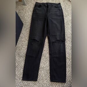 American Eagle Outfitters Black Distressed Jeans